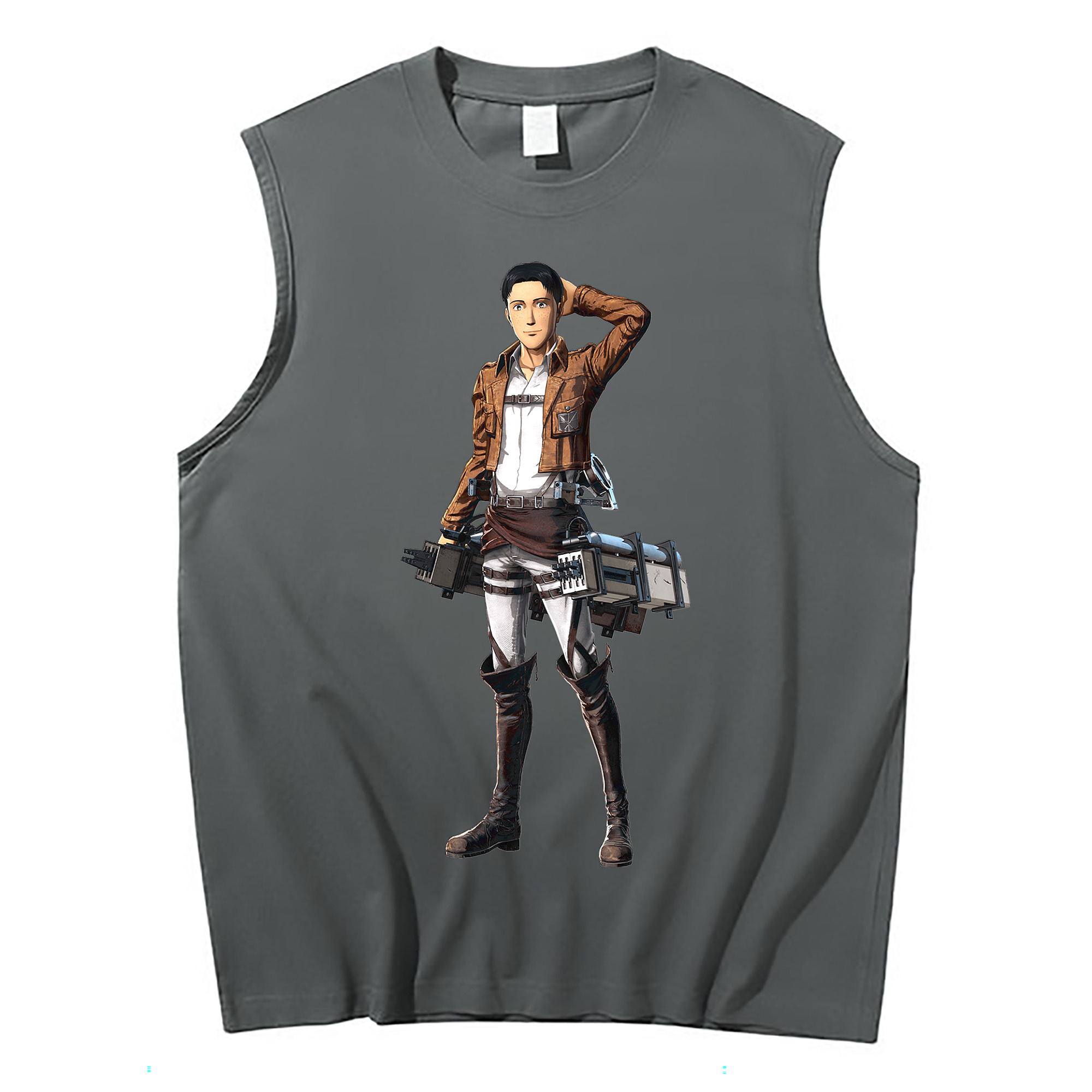 （画像用） 進撃の巨人 Attack on Titan コットン100％タンクトップ（フロントプリント）